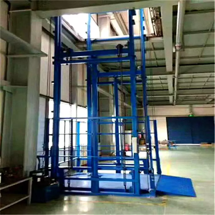 载货电动升降货梯 导轨式升降机 厂房液压货梯_液压升降货梯溢流阀如何调节